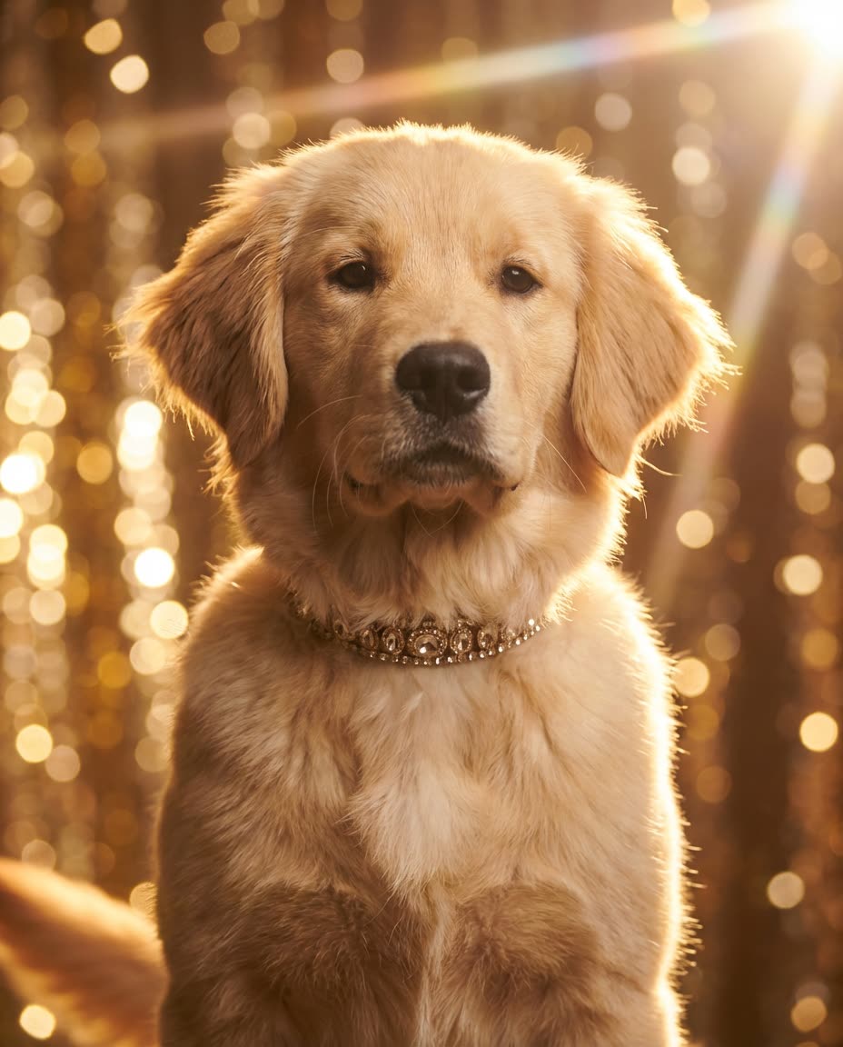 Dog glamour portrait